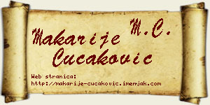 Makarije Čučaković vizit kartica